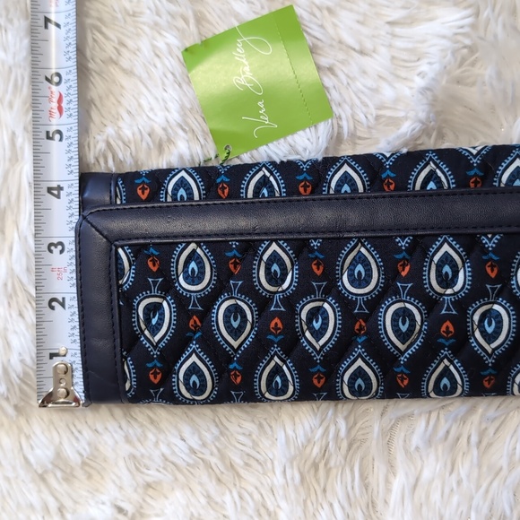 NWT Vera Bradley Blue Marrakesh Motifs Trifold Wallet - Picture 6 of 6